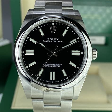 rolex oyster perpetual black dial 39|rolex oyster perpetual 41mm 124300.